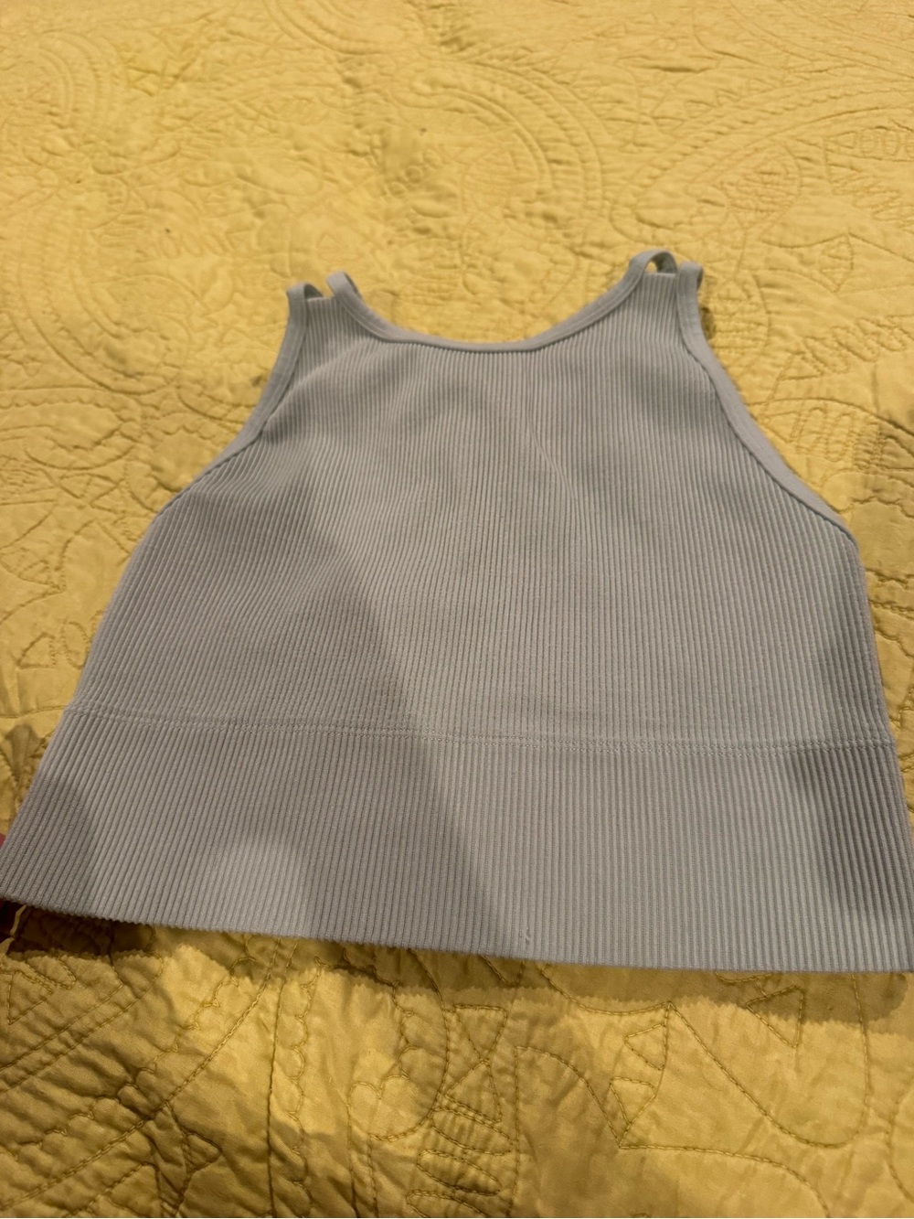 Gilly Hick's Light Blue Ribbed Tank Top - cropped